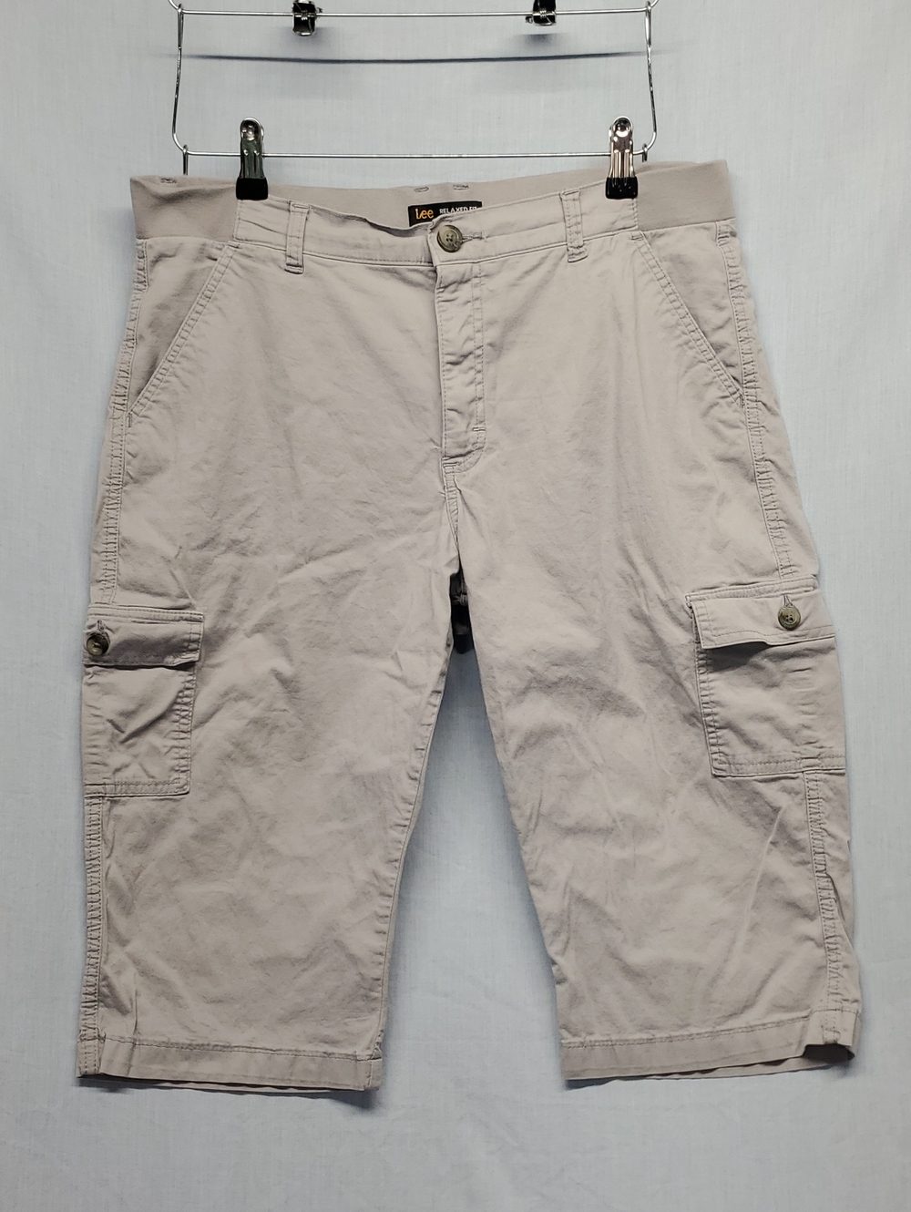 Lee Women's Light Tan Cargo Shorts with Flap Pockets #340